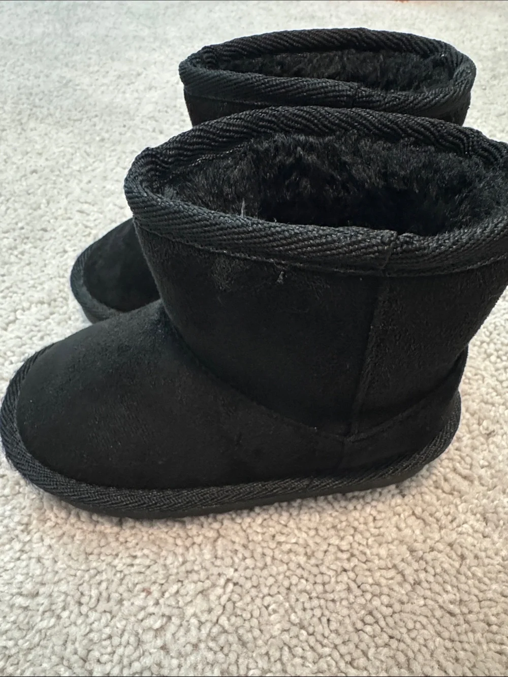 The Children's Place Black Plush-Lined Kids Boots